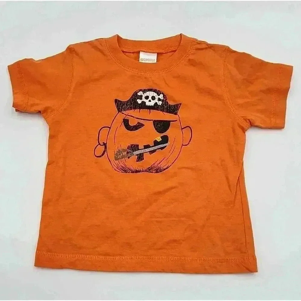 3 Gymboree Boy's 6-12M Halloween Long & Short Sleeve Shirts Glow in the Dark